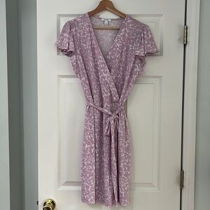 Nine West Flutter Sleeve Tie Dress